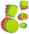 JOT Neon Starbursts Cutouts - Bulletin Board Accent Shapes Classroom Decor (Yellow, Green, Pink)-30 Count (2.5 to 6 Inches Assorted)...