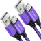 etguuds Purple USB C Cable 3.3ft Fast Charging, 2-Pack Type C Cable Braided USB to USB C Cable Compatible with Samsung Galaxy S23 S22 S21 S20 S10 ...