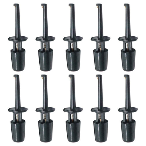 10Pcs Black Mini Grabber Test Probe Single Hook Clip for Multimeter Wire Lead...