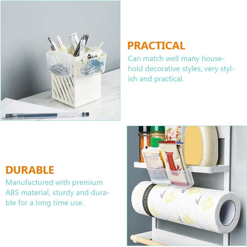 Cabilock Shelf Bracket Desktop Stand 4pcs Refrigerator Organizer Mini Fridge Organizer Fridge Side Door Holder Mini Fridge Organizer Bin Clear Pla...