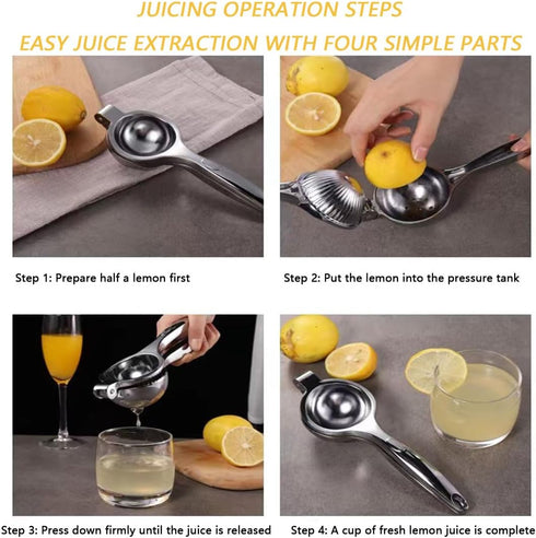 Manual Lime Squeezer, lemon squeezer manual, Stainless Steel Citrus Press citrus squeezer hand press, for Lemon, Citrus, Lime,Orange, Fruit Squeez...