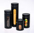 Glass Canister Set of 4 for Sugar, Matte Black Kitchen Counter Decor and Accessories...