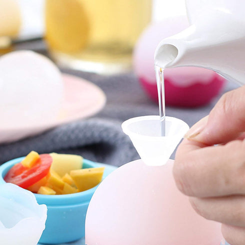 KongNai 4 Sizes Kitchen Funnel Set, Food Grade Silicone Collapsible Funnel, Funnels for Kitchen Use Filling Bottles, Canning, Cooking, and Water P...