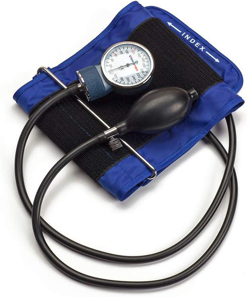 PARAMED Aneroid Sphygmomanometer – Manual Blood Pressure Cuff with Universal Cuff 8.7-16.5" and D-Ring – Carrying Case in The kit – Blue – Stethos...