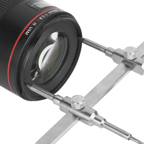 Stainless Steel Lens Wrench, Double Camera Lens Repair Wrench, Camera Lens Removal Tool for disassembling and maintaining 10 to 130mm lenses...