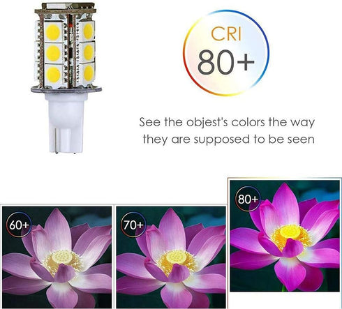 T5 T10 Wedge Base LED Light Bulb High Brightness 12VAC/DC 3Watt 2700K-3000K Warm White Color for Outdoor Landscape Lighting Deck Stair Step Path L...