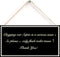 Only Flush Tissue Hanging Bathroom Plaque Septic Tank Toilet Wall Door Decor Thank You Sign 12 inch by 6 inch...