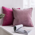 MIULEE Pack of 2 Decorative Velvet Throw Pillow Cover Soft Hot Pink Pillow Cover Soild Square Cushion Case for Spring Sofa Bedroom Car 18x 18 Inch...