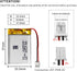 EEMB Lithium Polymer Battery 3.7V 630mAh 772435 Lipo Rechargeable Battery Pack with Wire JST Connector for Speaker and Wireless Device- Confirm De...
