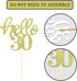 24 Pcs Gold Glitter 30th Birthday Cupcake Toppers for 30th Anniversary Birthday Party Wedding Party Decorations...