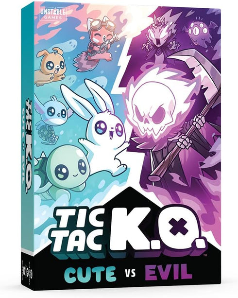 Tic Tac K.O. : Cute vs. Evil Base Game - Quick-to-learn team card game for kids, teens, & adults - Adorably ruthless twist on Tic Tac Toe - 2-4 pl...