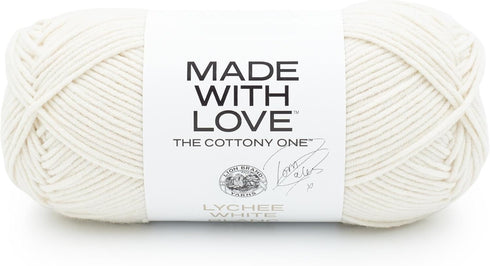 Lion Brand Yarn Tom Daley-The Cottony One Yarn, Lychee White...