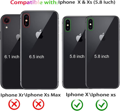 Diverbox iPhone X/XS Waterproof Case - Full Body Shockproof Cover with Built-in Screen Protector, 5.8 Inch (Black/Clear)...