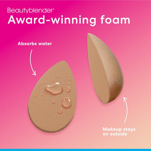 Beautyblender® | Nude Beige Beauty Blender Makeup Sponge, Super-Soft Foam Easily Blends Foundations, Powders & Creams, Made in USA, Reusable, Wash...