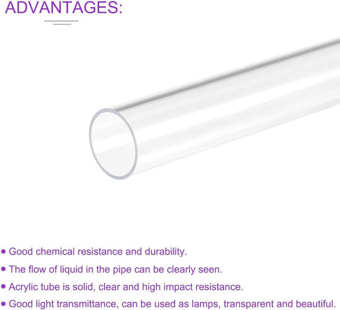 1Pcs Hollow Acrylic Clay Roller Acrylic Round Tube Roller Rolling Clay Bar Clear Clay Art Craft DIY Polymer Clay Tool, transparent...