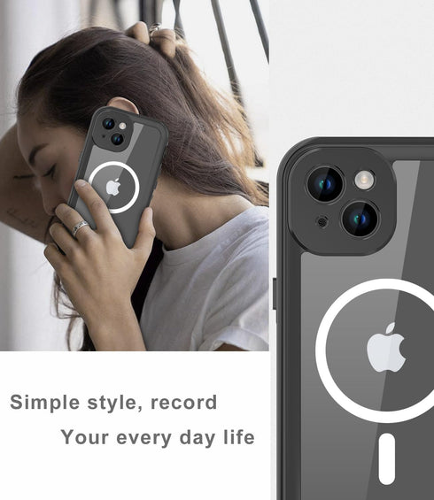 Design for iPhone 15 Plus Waterproof Case, Shockproof Dustproof Phone Case for iPhone 15 Plus with Screen Protector, Full Body Protective Case for...