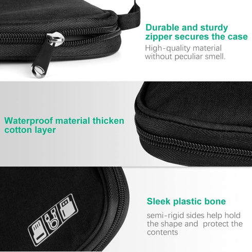 HCFGS Electronics Organizer Travel Case,Cord Organizer Travel,Tech Bag,Waterproof Electronics Organizer for Hard Drives, USB Cables,Flash Drive,Ph...