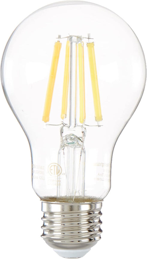 Westinghouse 5136100 6.5 Watt (60 Watt Equivalent) A19 Dimmable Clear Filament LED Light Bulb, Medium Base, 2 Pack...