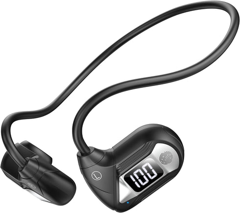 Open Ear Headphones Wireless Bluetooth,Air Conduction Earbuds Bluetooth 5.3 For Sports,20h Playtime Touch Control Headset For Running,Cycling,Hiki...