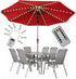Umbrella Lights Patio Outdoor Strings Lights with 104 LEDs 8 Lighting Modes Remote Control, Battery Operated Waterproof Umbrella Lights 2024 Upgra...