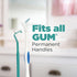GUM Proxabrush Go-Betweens Refills - Tight - Compatible with GUM Permanent Handle -Reusable Interdental Brushes for Tight Teeth - Soft Bristled De...
