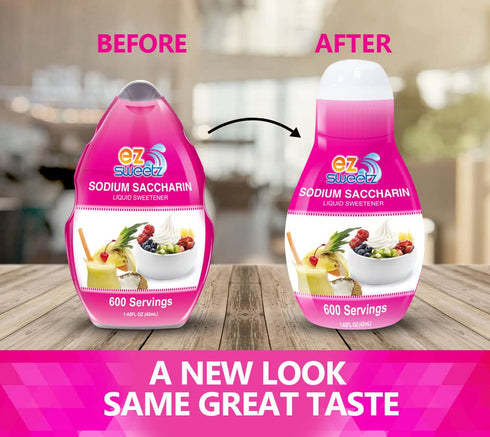 EZ-Sweetz Sodium Saccharin (2 Pack 1.42oz - Liquid Sweetener 600 Servings/Bottle)...