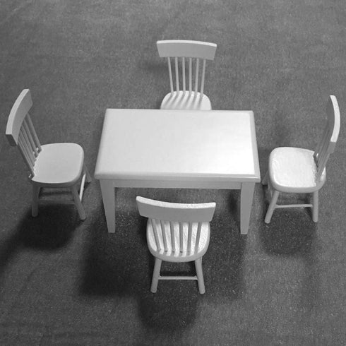 Dollhouse Chair, Miniature Furniture Model Wooden Dining Chair Furniture for 1:12 Doll House Accessory Dollhouse Accessories (White)...