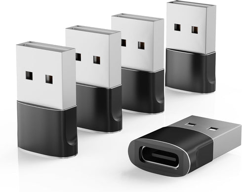 USB to USB C Adapter 5 Pack,Type C Female to Male Charger Converter, Type C Female to USB A Male Charger Cable Converter for iPhone 15 14 13 12 11...