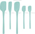 Tovolo 5-Piece Spatula Silicone Utensil Set (Light Aqua): Spatula, Spoonula, Jar Scraper, Mini Spatula, and Mini Spoonula...