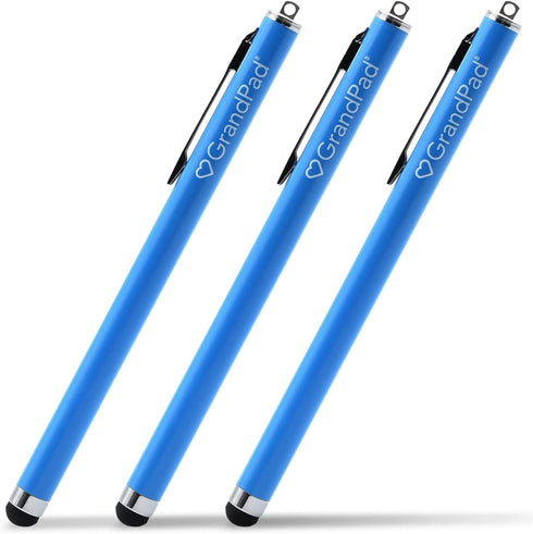 Stylus Pen for GrandPad Tablet, Rounded ¼” Scratch Resistant Stylus, 5.25” Length, Lightweight and Ergonomically Shaped, Pack of 3...