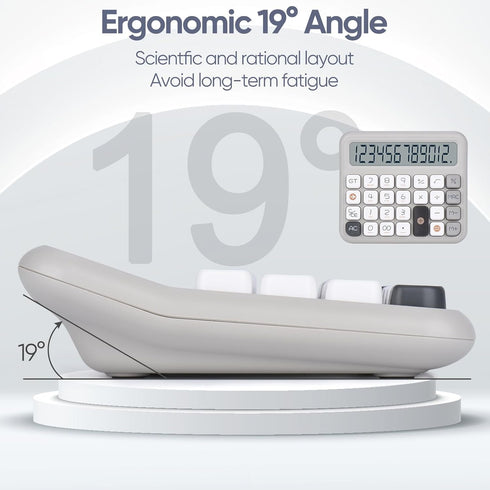 Standard Function Desktop Calculator,Powered by Batteries(Included),12 Digit Large LCD Display,Big Buttons Easy to Press,Automatic Sleep,for Offic...