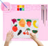 Silicone Craft Mat with Collapsible Cup - 20"X16" Non-Stick Surface for Painting, Sculpting, and Resin Hot Glue Projects-Ideal for Adults and Kids...