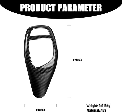 1 PC Car Gear Shift Head, ABS Carbon Fiber Pattern Shift Knob Cover Sticker, Replacement Decorative Accessories, for BMW 3 Series GT5 Series 1 Ser...
