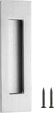 Ravinte 1 Pack Brushed Nickel Sliding Closet Door Handles Silver Flush Pulls 7in Length Recessed Finger Pulls for Sliding Barn Door Sqaure Cabinet...