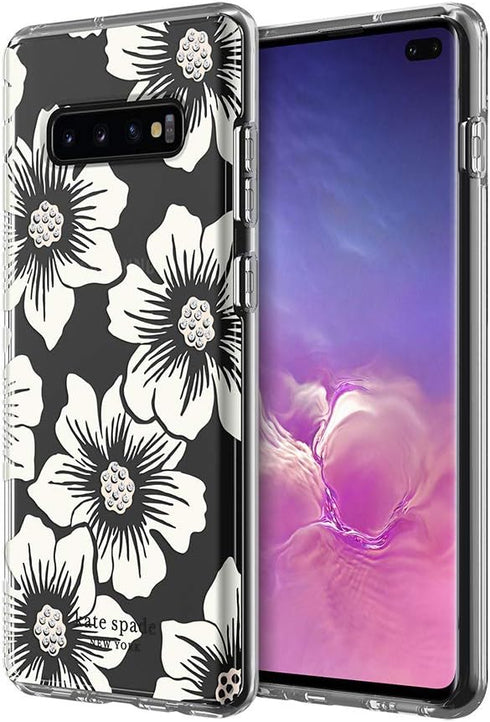 Kate Spade Defensive Hardshell Case for Galaxy S10 Plus - Hollyhock Cream/Clear...