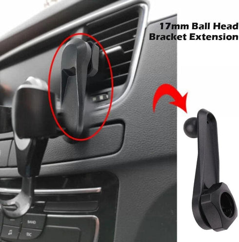2 Pack 17mm Ball Joint Extension Arm Female to Male Head Dead Angle Adapter Bracket Extender Rotating Rod for Car Air Outlet Vent Phone Stand GPS ...