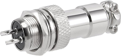uxcell Aviation Connector Plug 12mm 2Terminals 7A 125V GX12-2 Waterproof Female/Male Wire Panel Power Chassis Metal Fittings Aviation Wire Connect...
