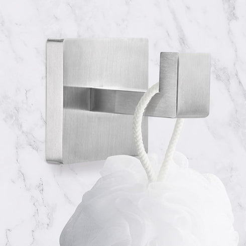 IBosins 4 Pack Towel Hooks Hand Towel Holder for Bathroom Wall Livingroom Bedroom Kitchen Closet Heavy Duty Stainless Steel Hook Hanger for Robe, ...