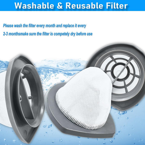 2033 Vacuum Filters for Bissell 2033, 20331, 20333, 20334, 20336, 20339, 2033M Featherweight Stick Lightweight Bagless Vacuum Cleaner, Part # 1611...