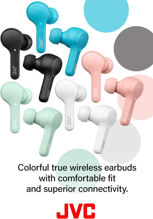JVC Gumy Truly Wireless Earbuds Headphones, Bluetooth 5.0, Water Resistance(IPX4), Long Battery Life (up to 15 Hours) - HAA7TW (White)...