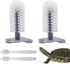 4 PCS Turtle Shell Brush with Suction Cup for Tank, Turtle Scrub Brush Turtle Scratches Back Brush Triple Strong Suction Turtle Shell Cleaning Bru...