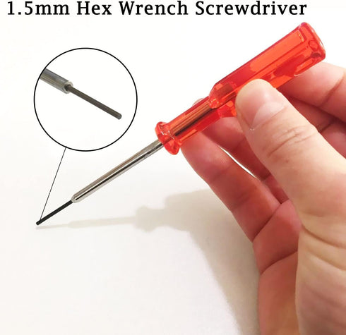 4Pcs Hex Socket Screwdriver H1.5 H1.6 and Mini Portable Screwdriver Flathead Cross Head Screwdrivers for Industrial Overlock Sewing Machine Repair...