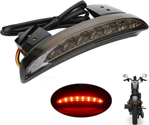 ANKIA 5 Wires Motorcycle Chopped Rear Fender Edge LED Brake License Plate Tail Light Stop Running Light Turn Signal Lamp for Harley Sportster XL88...