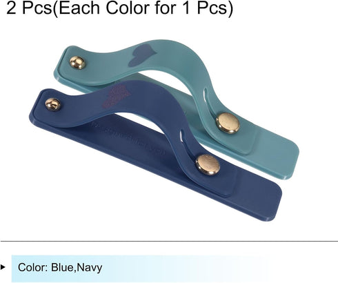 MECCANIXITY 2 Pcs Phone Loop Finger Holder Silicone Phone Strap Grip Holder Cell Phone Grip Stand for Most Smartphones Blue,Navy......