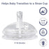 Anpei Straw Cup Straw Transitional Nipples Set of 2 with Nipple Storage Case Compatible with Comotomo Baby Bottles, 5 oz and 8 oz...