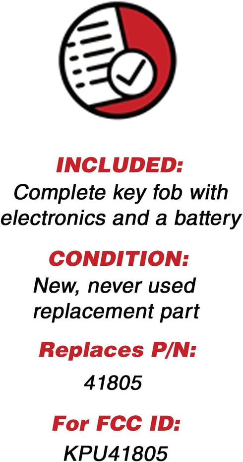 KeylessOption Keyless Entry Remote Control Car Key Fob for KPU41805 Model 41805 Mazda 6 (Pack of 2)...