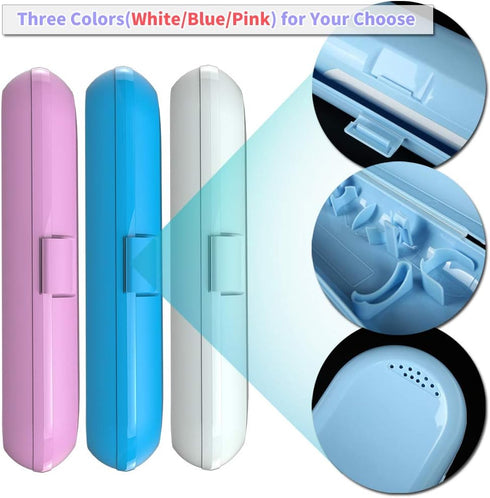 Electric Toothbrush Travel Case for Oral-B Toothbrushes - 4 Pcs Toothbrush Head Covers Compatible with Oral B Electric Toothbrush Heads (Pink)...
