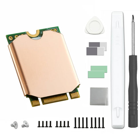 for Steam Deck Heatsink Thermal Pad M.2 2230 NVME SSD Copper Heat Sink Cooling Thermal Pastes Back Cover Opening Tools Back Screws Replacements Sc...
