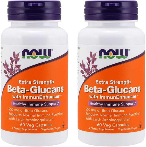 Beta-Glucans with ImmunEnhancer™ 60 VegiCaps (Pack of 2)...