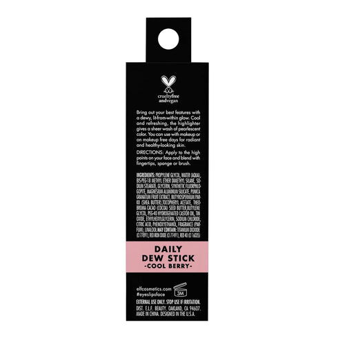 e.l.f. Cosmetics Daily Dew Stick, Cooling Highlighter Stick For Giving Skin A Radiant & Refreshed Glow, Cool Berry...